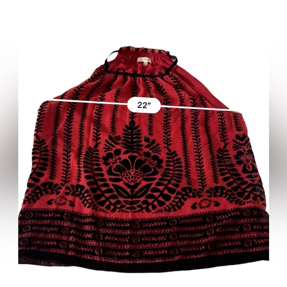 Max Studio Velvet Floral Blouse Size L - Picture 7 of 7